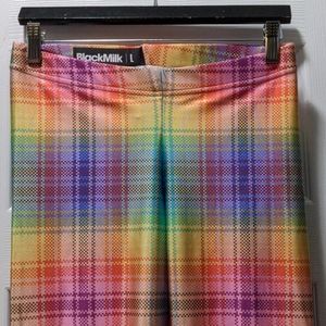 Blackmilk size large legging pastel plaid